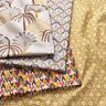 Decostof Katoenkeper abstracte palmventilatoren – currygeel/ivoor,  thumbnail number 5