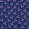Gecoate katoen schattige kersen – marineblauw,  thumbnail number 1
