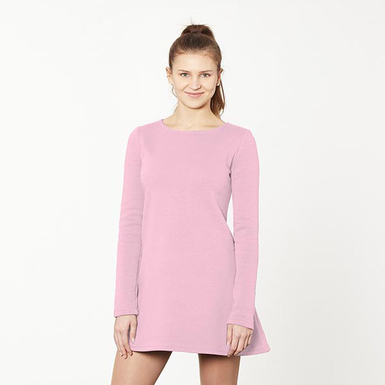Licht katoenen sweatstof effen – roze,  image number 6