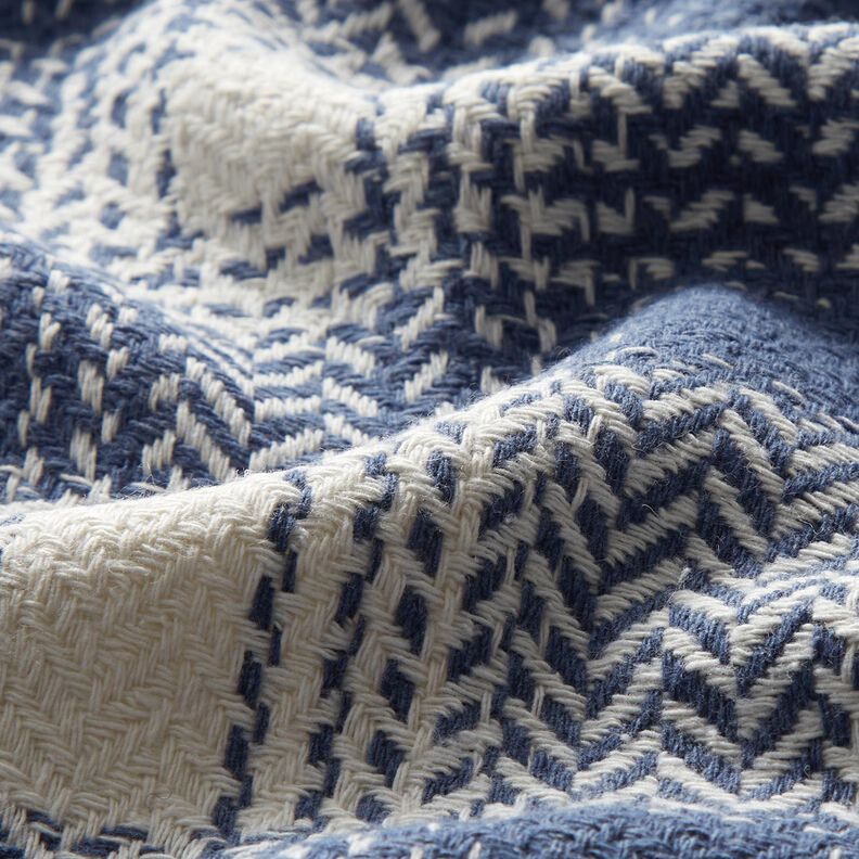 Mantelstof Katoenmix geruit – blauwgrijs/ivoor,  image number 2