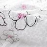 Gekreukt voile bloemen en luipaardpatroon – wit/zwart,  thumbnail number 5