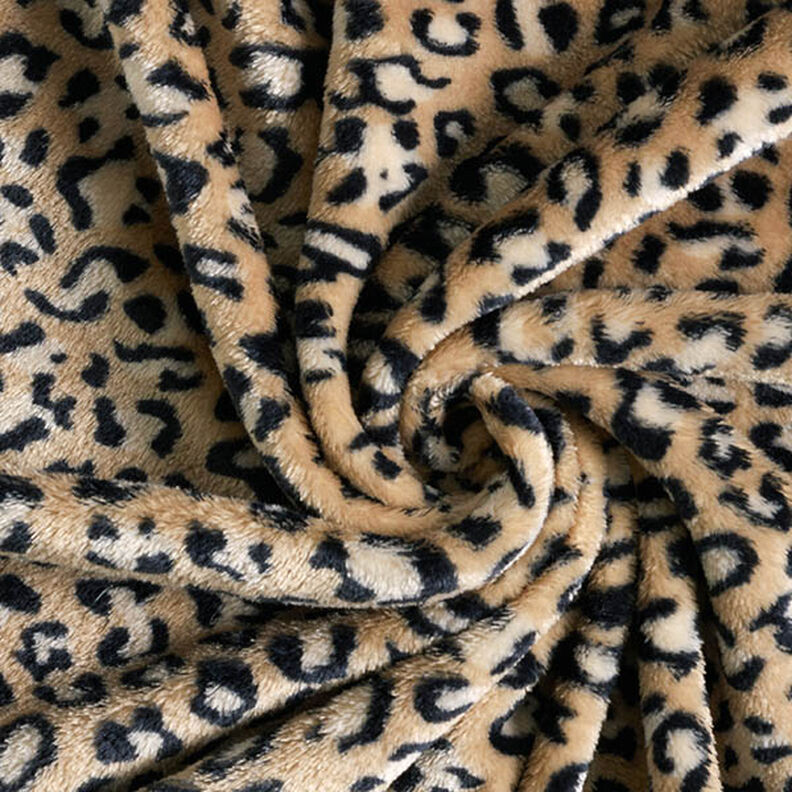 Gezellige fleece Luipaardpatroon – middelbruin,  image number 3