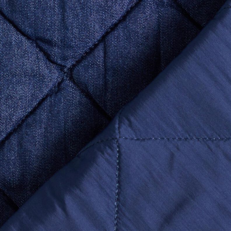 Jeans Doorgestikte stof Ruiten – nachtblauw,  image number 4