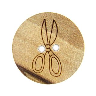 Houten knoop schaar, 