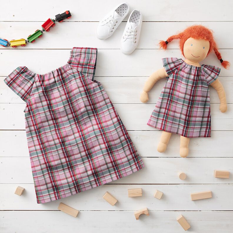 Mousseline/dubbel gehaakte stoffen Lurex Ruit | Poppy Fabrics – roos/goud metallic,  image number 5