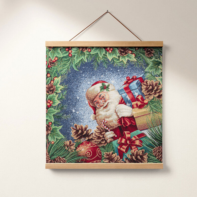 Panel Gobelin Kerstcadeau lurex – blauw/groen, image number 6