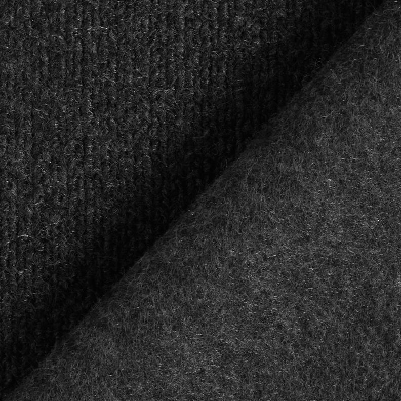 Mantelbreistof gebreid gemêleerd – anthraciet,  image number 4