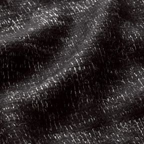 Breistof wolmix glittermelange – zwart/zilver metallic, 