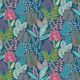 Decostof half panama botanisch – marineblauw,  thumbnail number 1