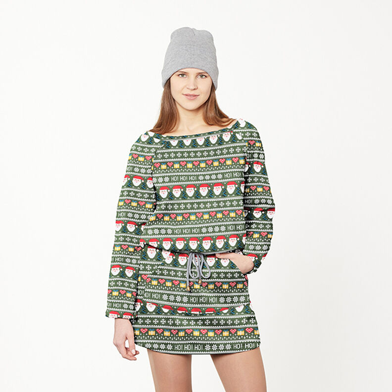 French Terry Ho! Ho! Ho! – donkergrenen,  image number 6
