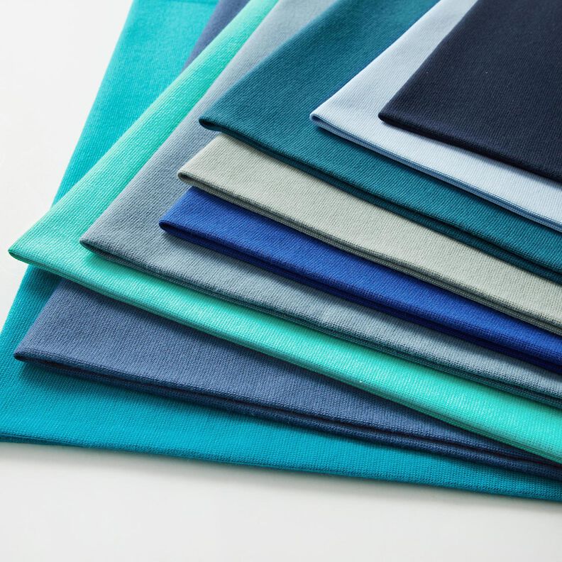 Lichte French Terry effen – stralend blauw,  image number 6
