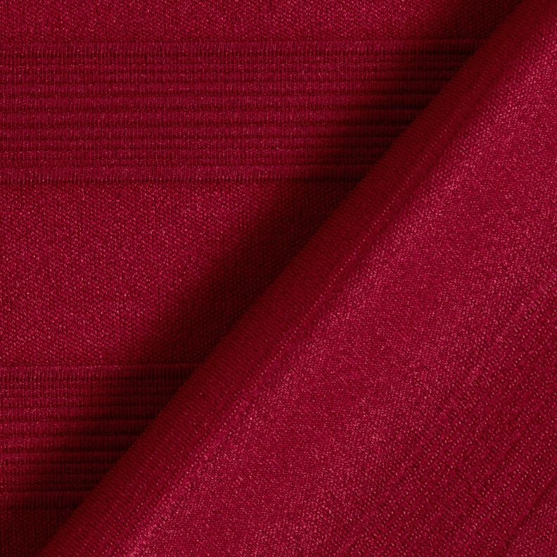 Jersey brede gestructureerde strepen – bordeauxrood, image number 4