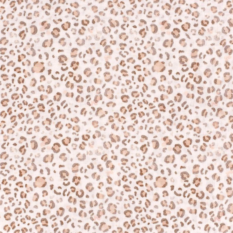 Mousseline/dubbel gehaakte stoffen Aquarel luipaard Digitaal printen – ivoor,  image number 1