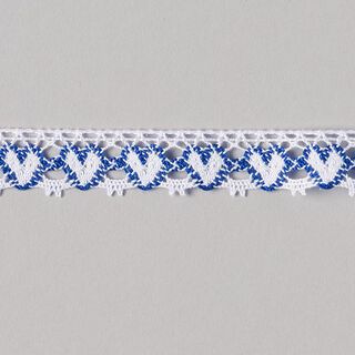 Kloskant harten [17 mm] - wit/koninklijk blauw, 