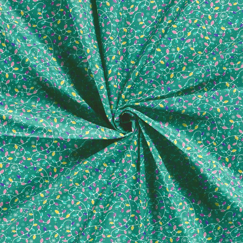 Katoenen stof Popeline Lichtsnoer – eucalyptus/lavendel,  image number 3