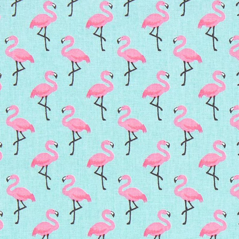 Gecoate katoen flamingo – lichtblauw,  image number 1