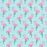 Gecoate katoen flamingo – lichtblauw,  thumbnail number 1