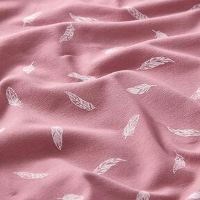 Katoenjersey Veren – oudroze, 