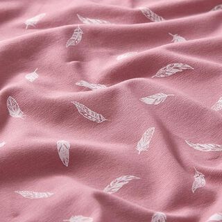 Katoenjersey Veren – oudroze, 