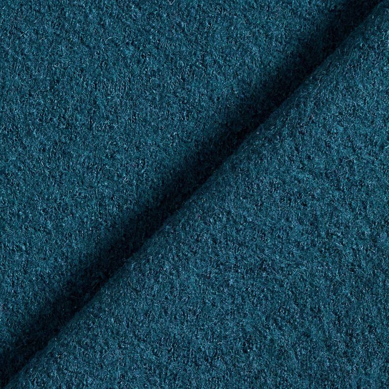 Lichtgewicht gebreide stof van een viscose- en wolmix – oceaanblauw,  image number 3