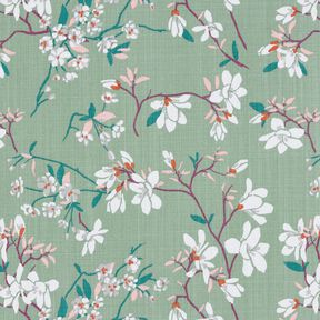 Decostof Panama Kersenbloesem – licht mint/druif, 