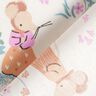 Katoenpopeline Muizen op de aardbeienweide – wit/roze,  thumbnail number 4