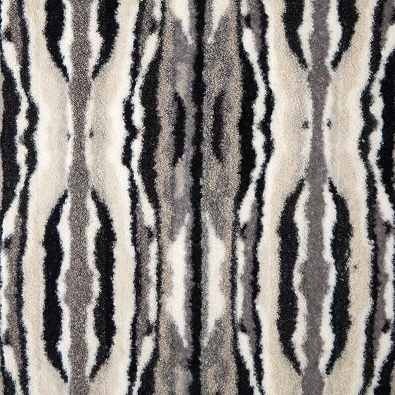 Nepbont abstracte strepen – ecru/nachtblauw,  image number 1