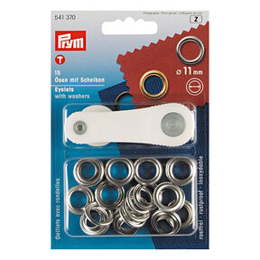 Ogen en ringen [Ø 11 mm] | Prym – zilver metallic, 