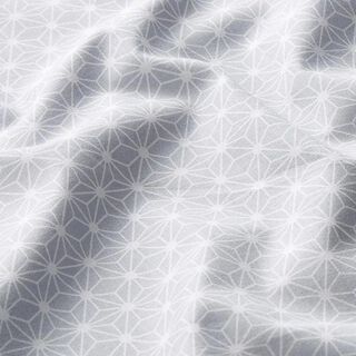 Katoenen stof Cretonne Kleine grafische ster – lichtgrijs, 