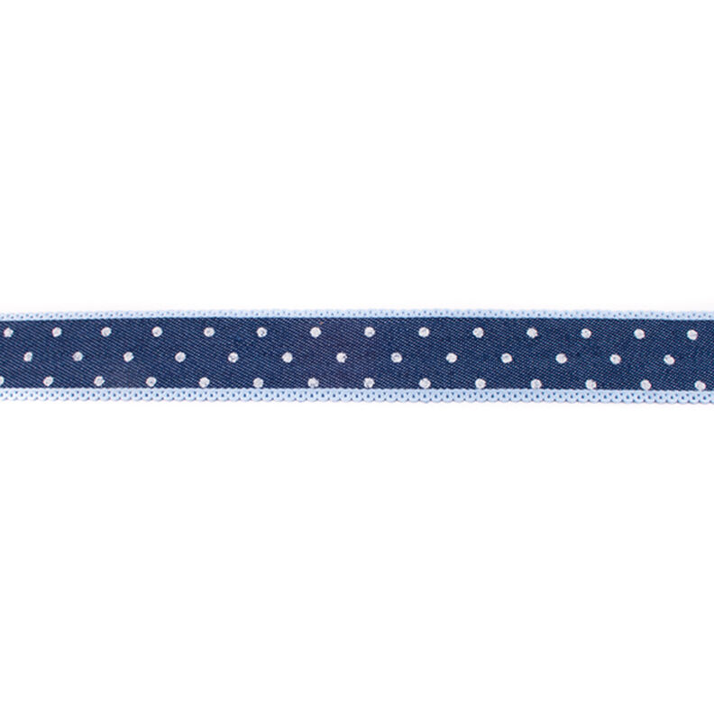 Webband Jeans Stippen – marineblauw,  image number 1