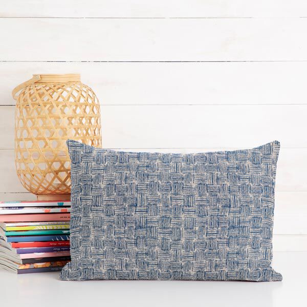 Decostof half panama Strepen – marineblauw, image number 8