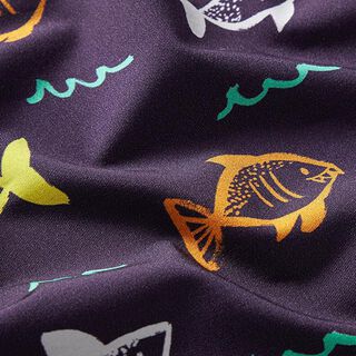 Badpakstof Haaien – marineblauw, 