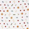 Mousseline/dubbel gehaakte stoffen geometrische symbolen – ivoor/karamel,  thumbnail number 1