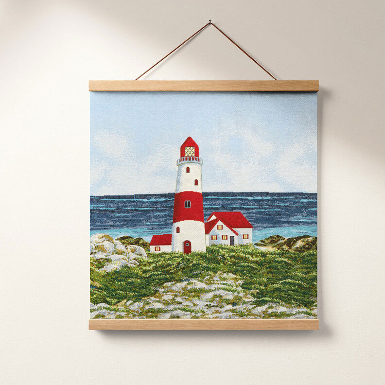 Decopaneel Gobelin Vuurtoren – lichtblauw/rood,  image number 6