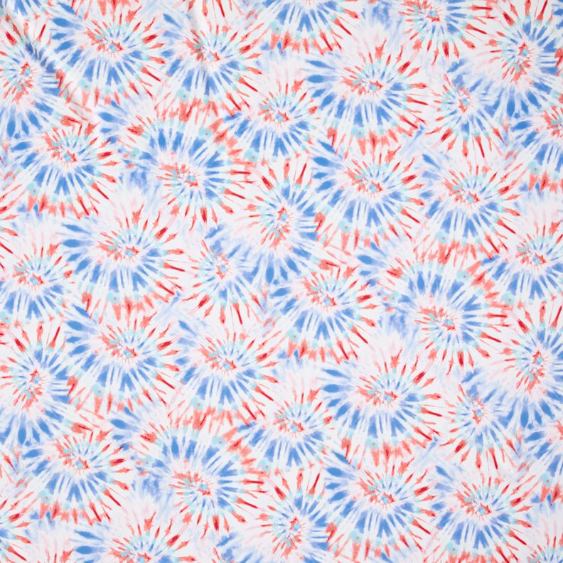Badpakstof Batik-mandala – wit/chili,  image number 1