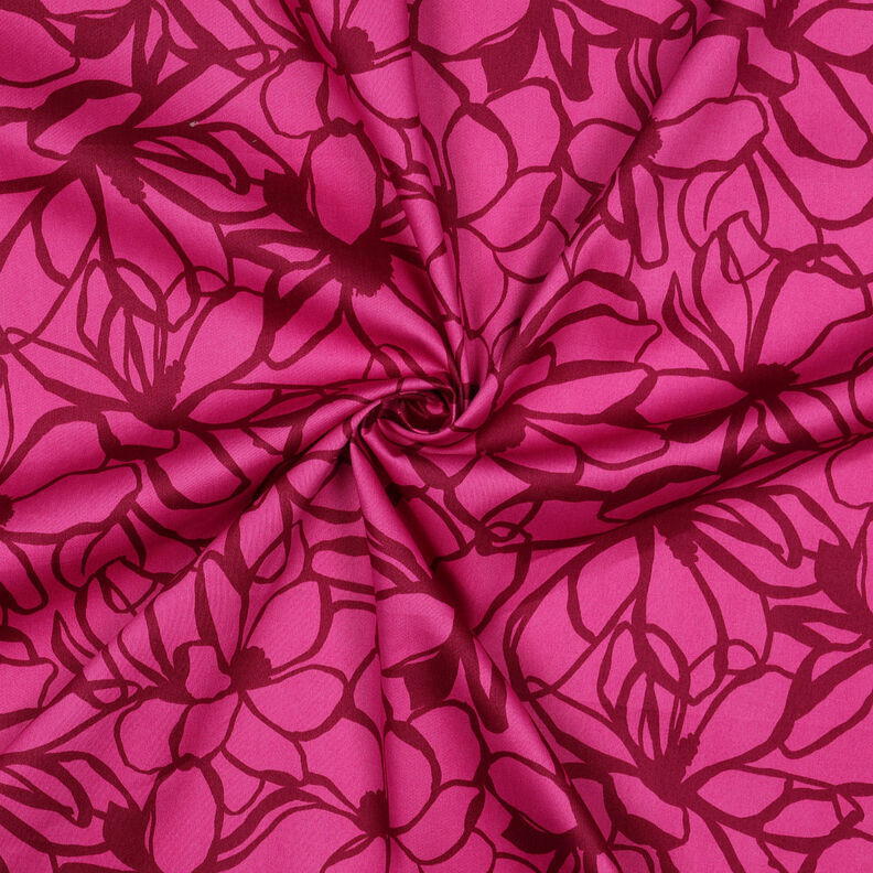 Katoensatijn Magnolia | Nerida Hansen – intens roze/donkerrood,  image number 3