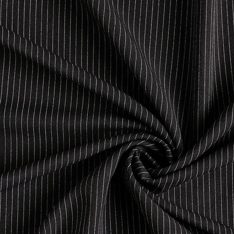 Pakstof Krijtstrepen fijn 5 mm – zwart,  image number 2