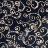 Katoenen stof Batik cirkels – zwart blauw/zand,  thumbnail number 4