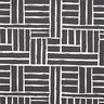 Decostof Half panama abstract raster – ivoor/zwart,  thumbnail number 1