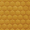 Bekledingsstof doorgestikte fluwelen honingraten – mosterd,  thumbnail number 1