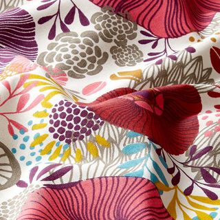 Katoenen stof cretonne  Bloemen – rood, 
