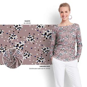 Shirt / jurk – raglanmouwen, Burda 6910, 