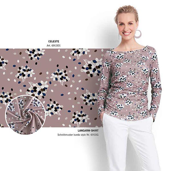 Shirt / jurk – raglanmouwen, Burda 6910,  image number 2