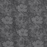 Overhemdenstof bloemen – grijs/zwart,  thumbnail number 1
