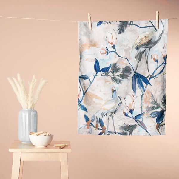Decostof half panama Takken – blauw/beige, image number 7