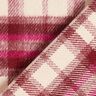 Mantelstof Wolmix Opgeruwd – bordeauxrood/purper,  thumbnail number 5