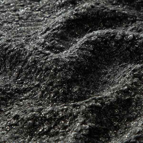 Bouclé zilverglans – anthraciet/zilver, image number 2
