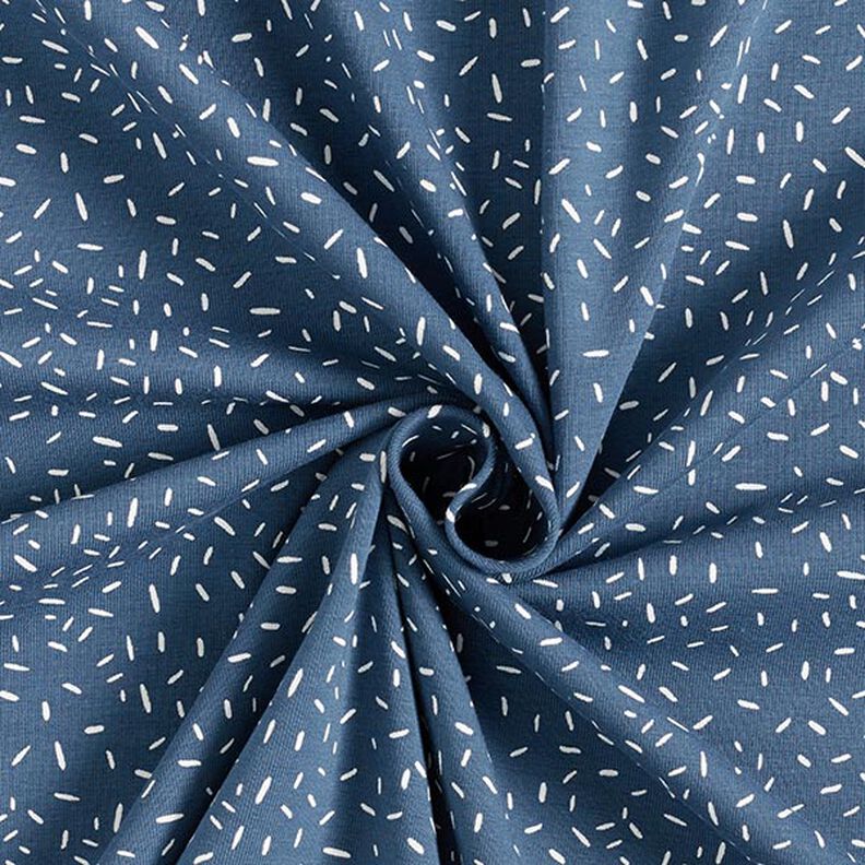 Katoenjersey confetti – jeansblauw,  image number 3