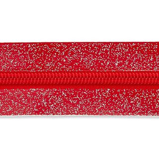 Eindeloze ritssluiting – signaalrood/zilver, 