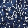 viscose voile batik bladtakken – indigo/wit,  thumbnail number 2